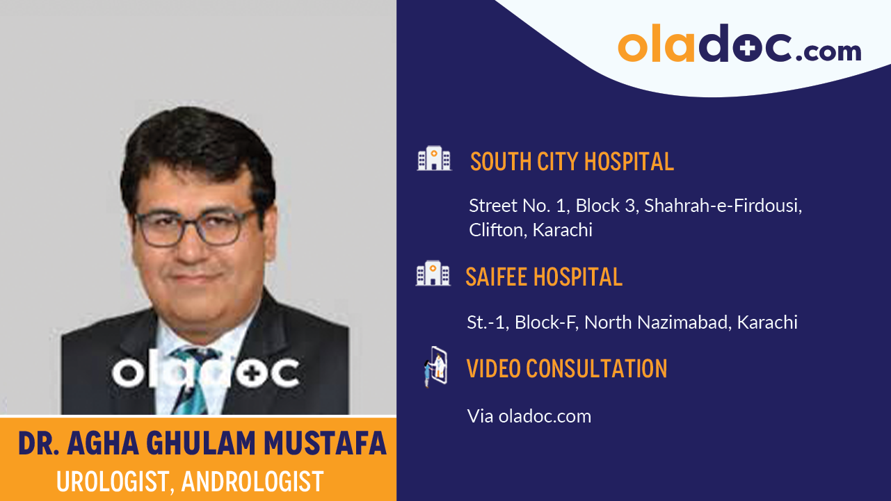 Practice location of Dr. Agha Ghulam Mustafa